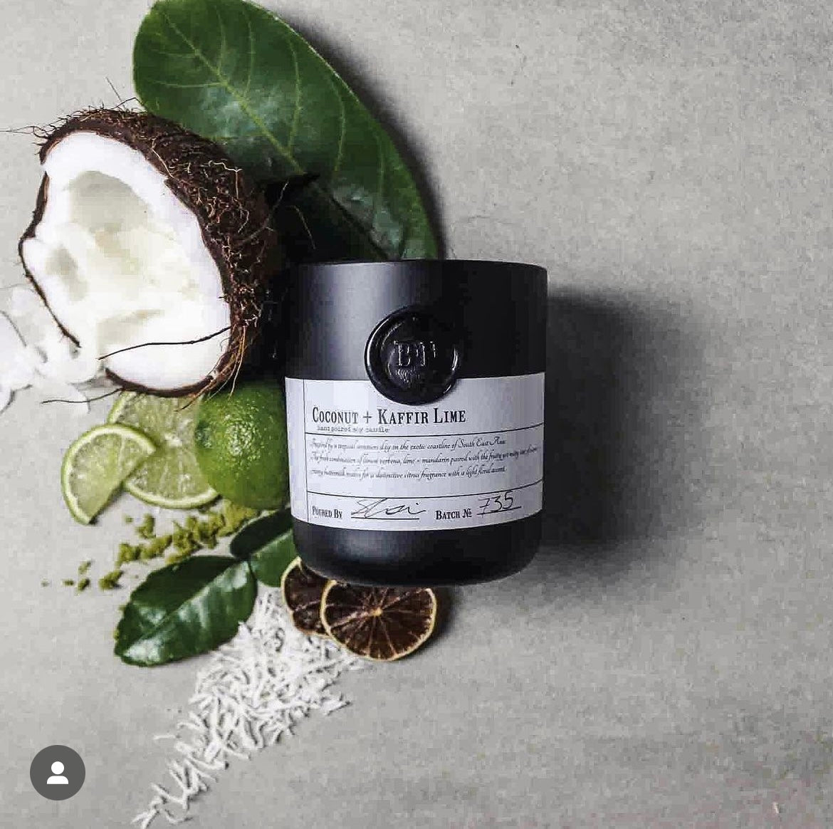 Coconut + Kaffir Lime Candle 180g