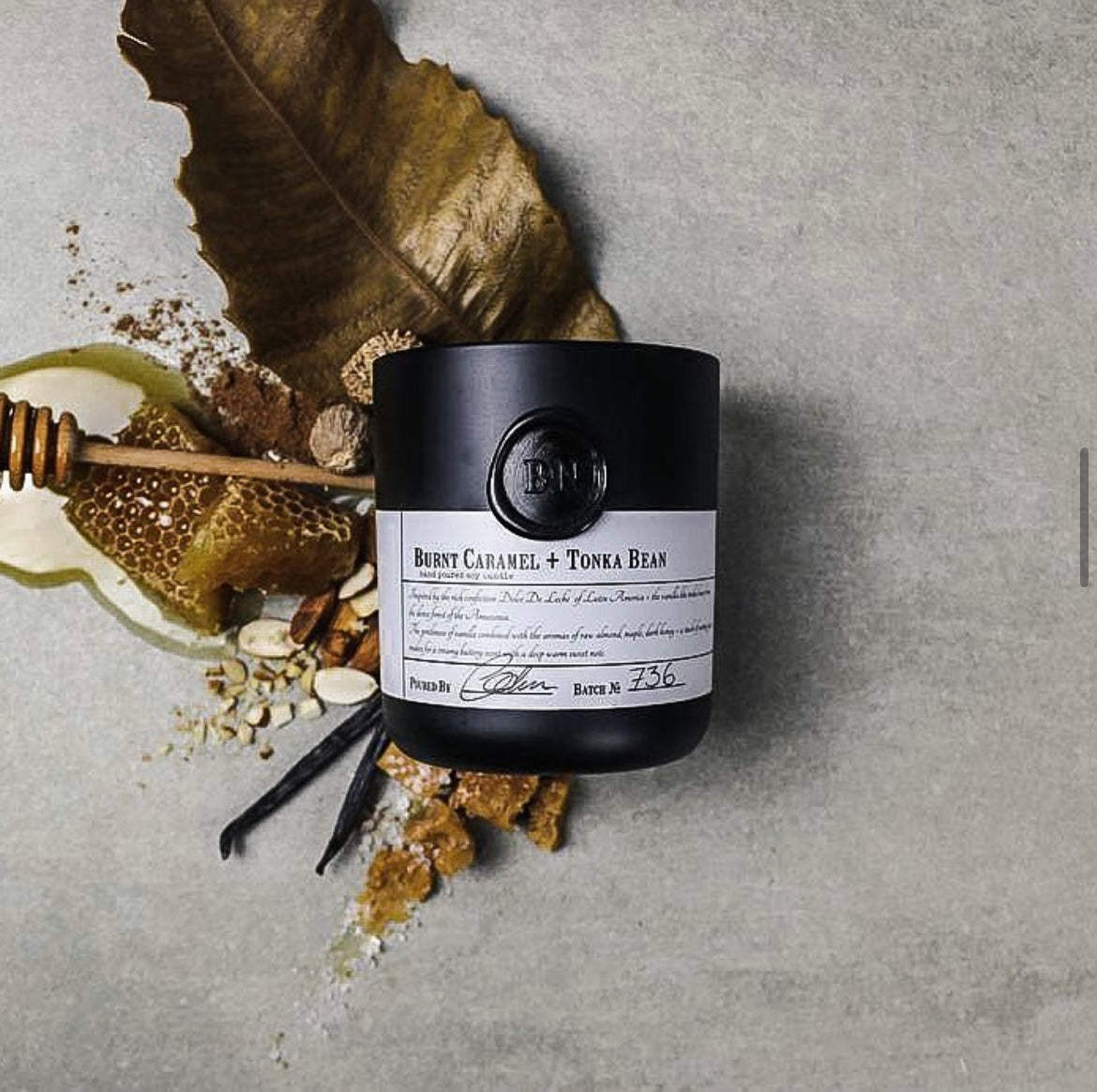 Burnt Caramel + Tonka Bean Candle 180g