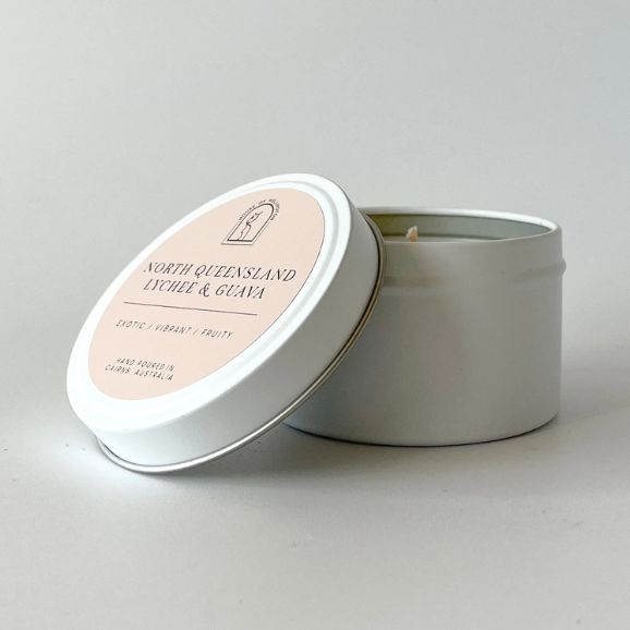 North Queensland Lychee and Guava Travel Tin Candle