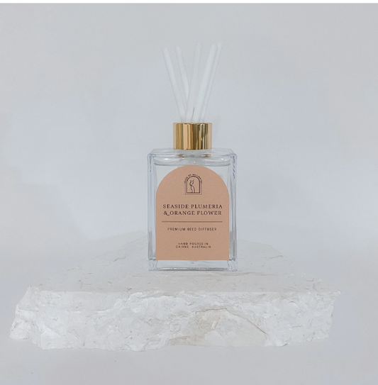 Seaside Plumeria & Orange Flower Premium Reed Diffuser